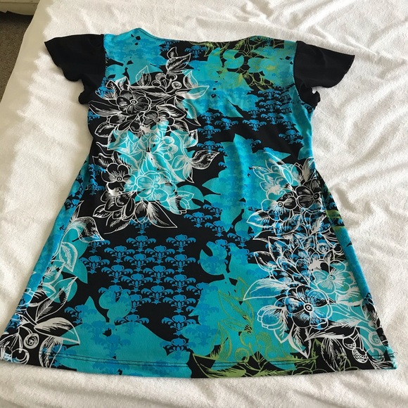 Perseption Concept Size Small Blue and Black Top - Picture 4 of 12